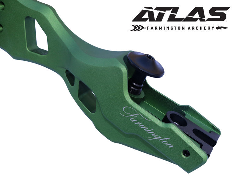 Farmington Archery 19" Atlas T6 Aluminum Machined CNC ILF Riser / Wood Grip