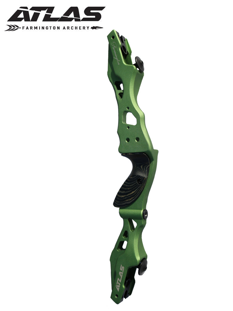 Farmington Archery 19" Atlas T6 Aluminum Machined CNC ILF Riser / Wood Grip