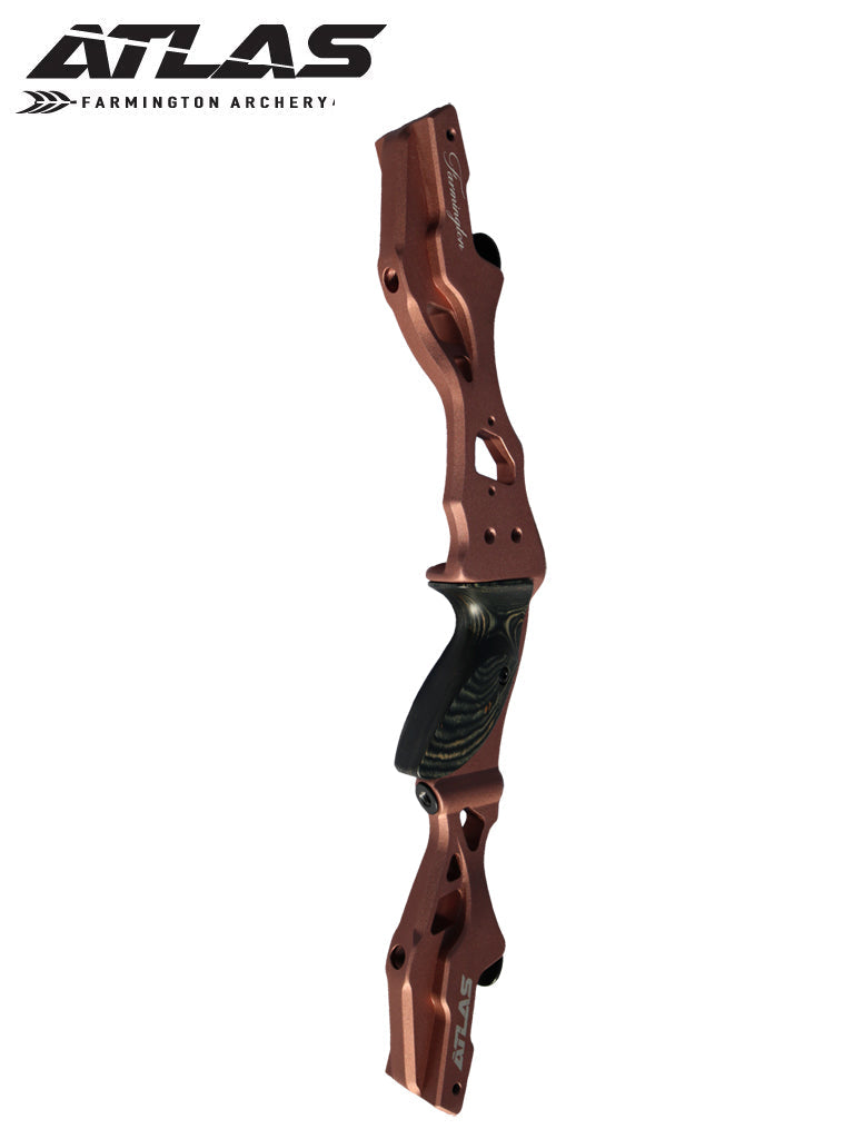 Farmington Archery 19" Atlas T6 Aluminum Machined CNC ILF Riser / Wood Grip