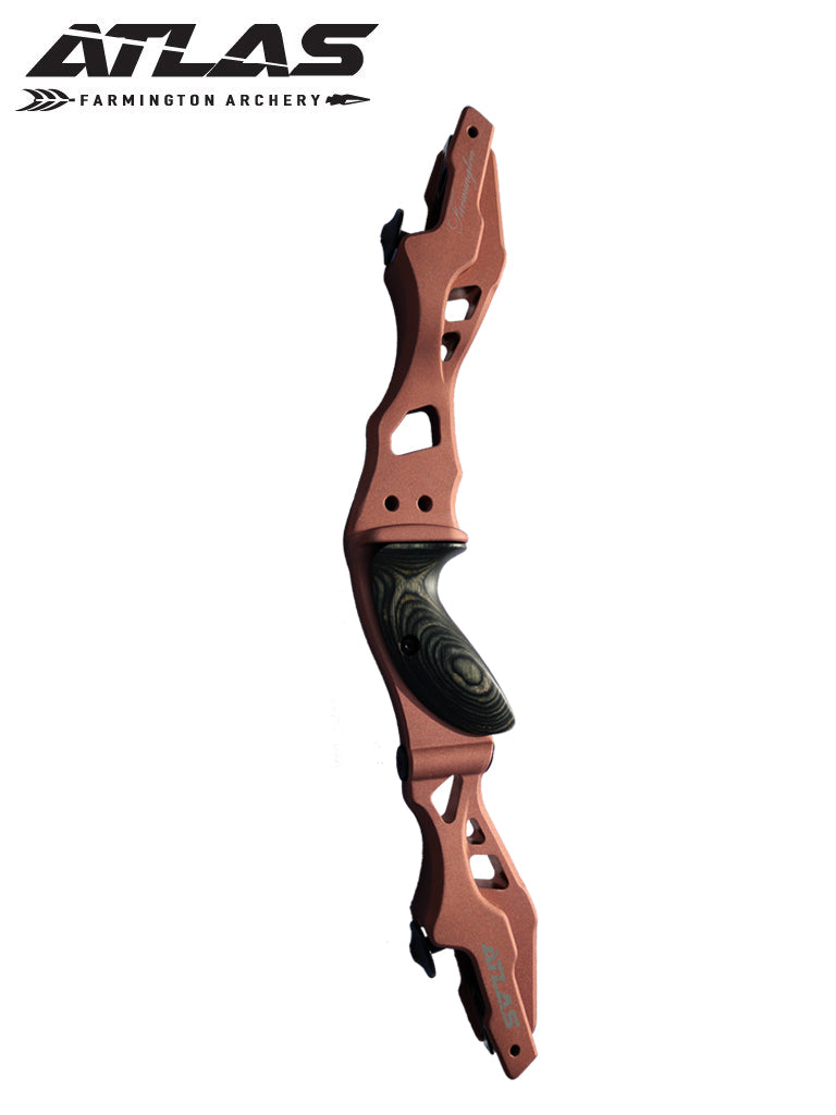Farmington Archery 19" Atlas T6 Aluminum Machined CNC ILF Riser / Wood Grip