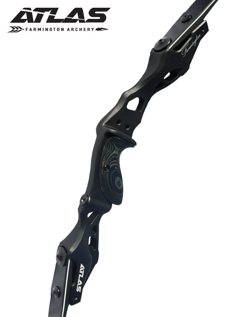 Farmington Archery 19" Atlas T6 Aluminum Machined CNC ILF Riser / Wood Grip