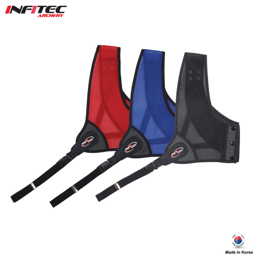 Infitec Archery Air-Mesh Double Layered Chest Guard / Black Color