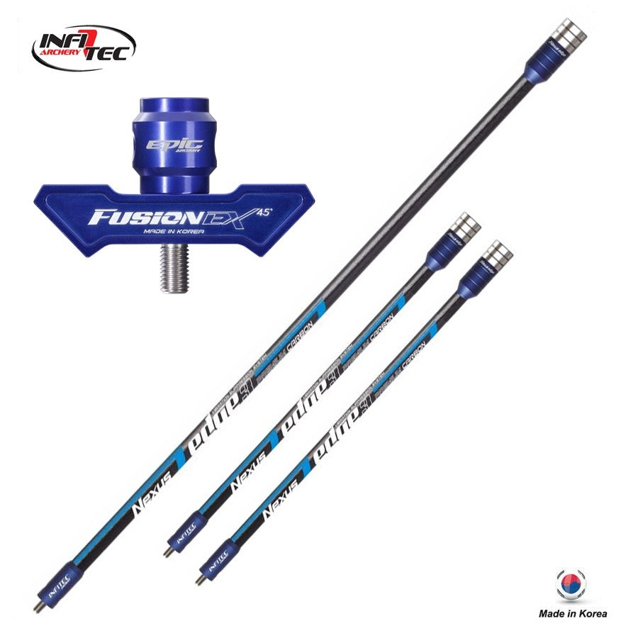 Nexus Edge 30" & 12" High Module Carbon Stabilizers + V-Bar Set / Black Color