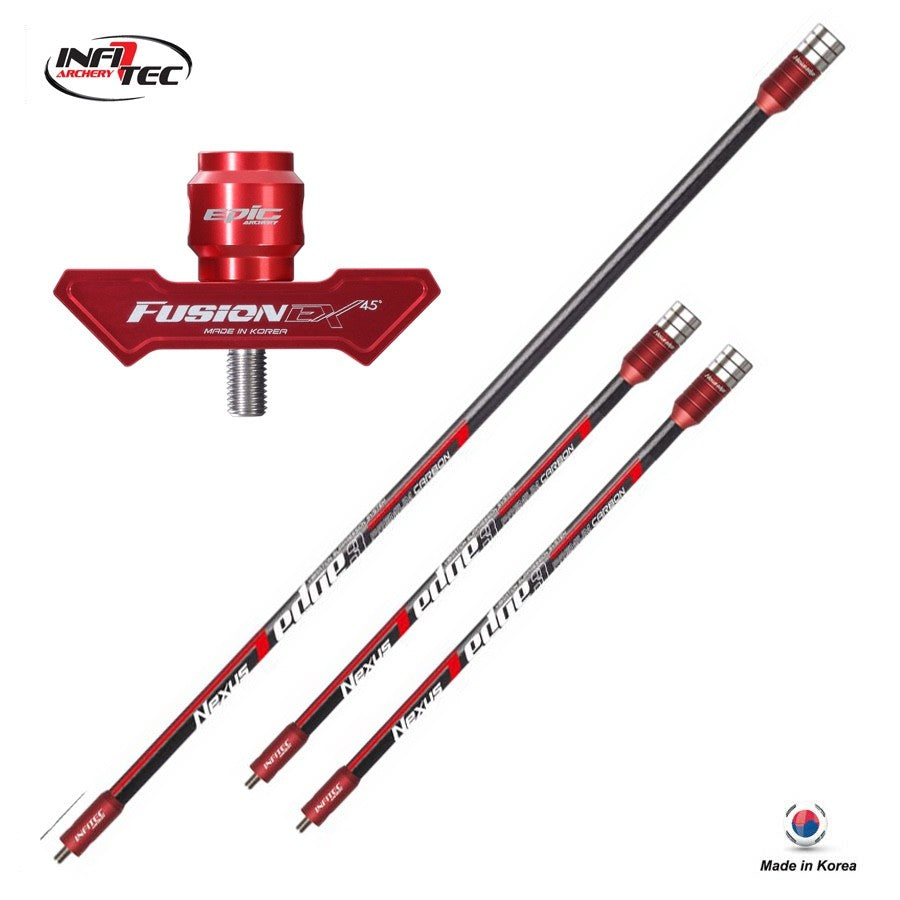 Nexus Edge 30" & 12" High Module Carbon Stabilizers + V-Bar Set / Black Color