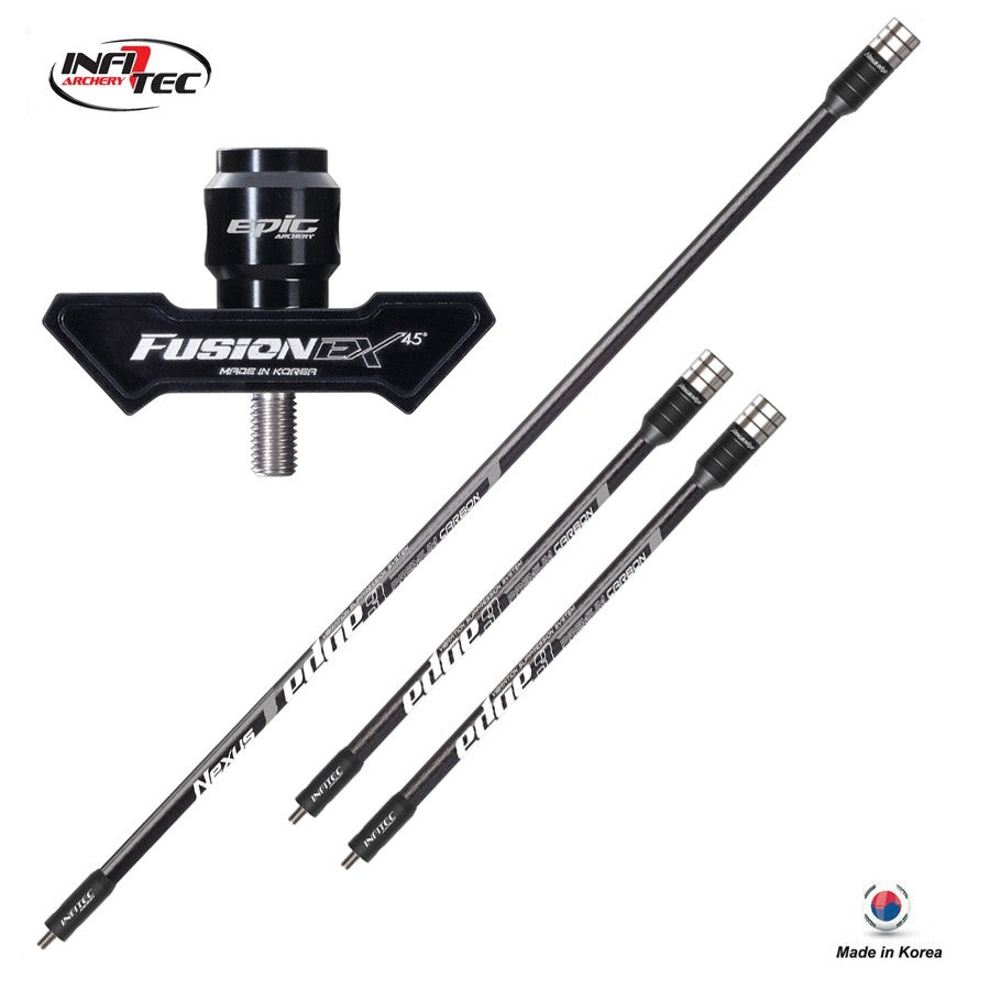 Nexus Edge 30" & 12" High Module Carbon Stabilizers + V-Bar Set / Black Color